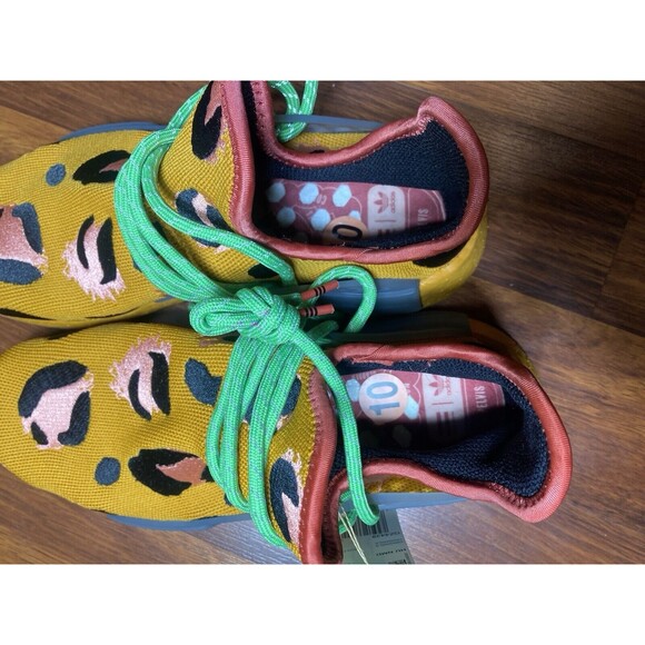 ADIDAS x PHARRELL WILLIAMS HU NMD "Pulse Amber" Animal Print HP3221 Size 10 New - Picture 7 of 9